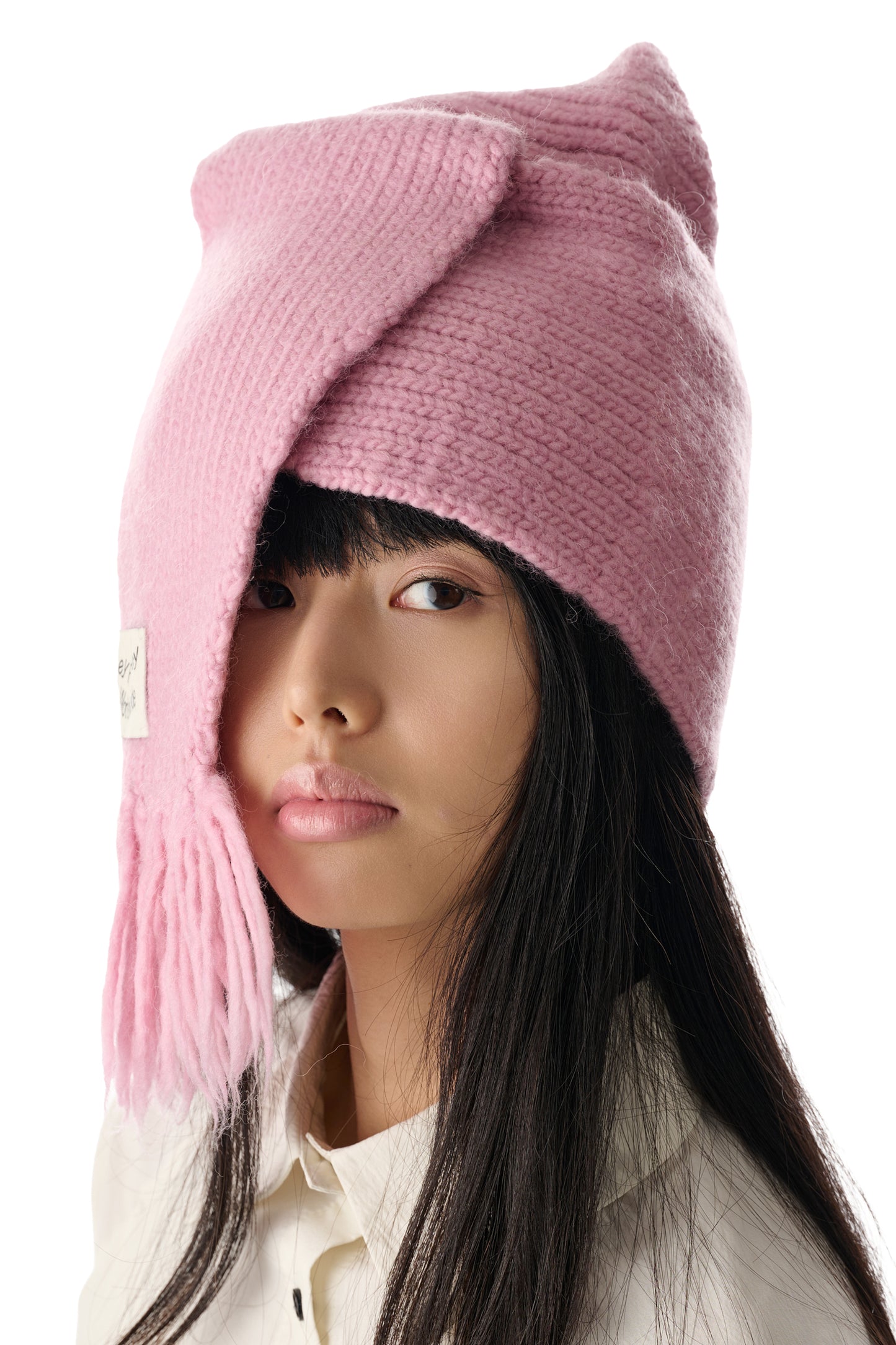 Pink Scarf Tall Hat