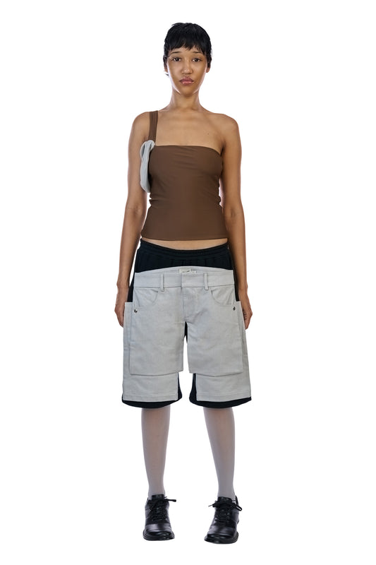 Folded Jeans On Shorts