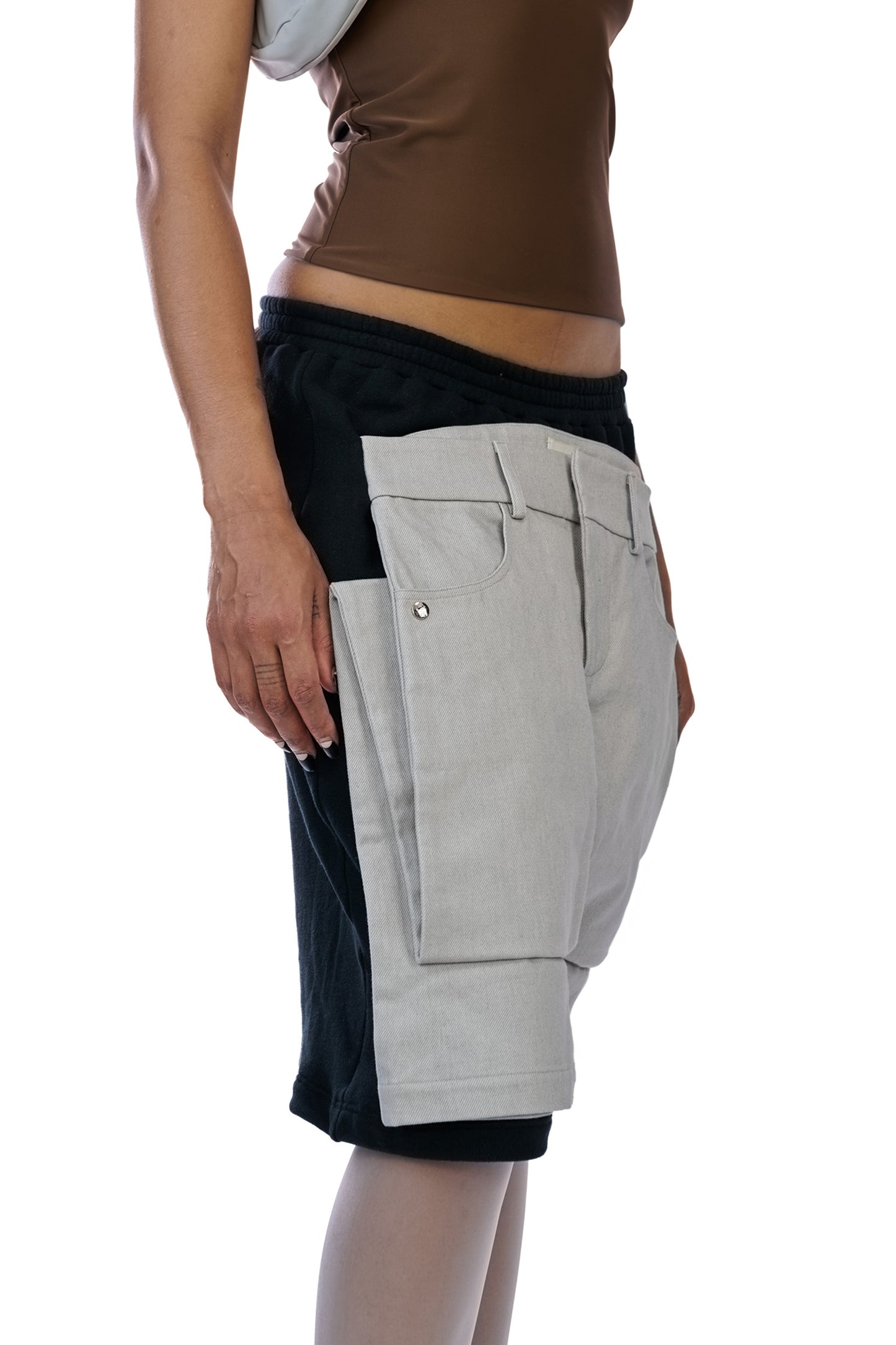 Folded Jeans On Shorts