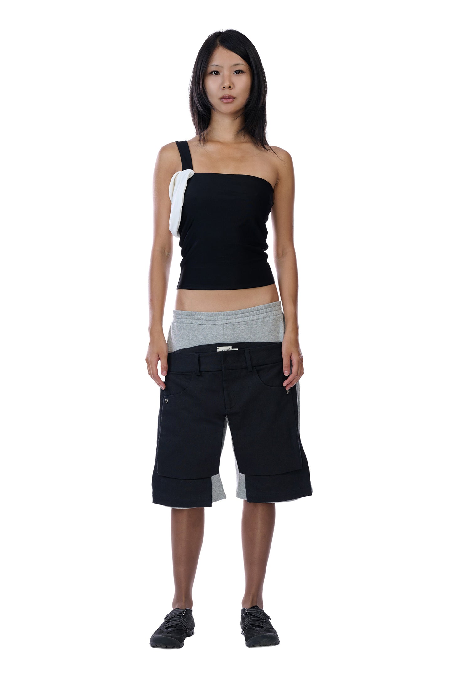 Folded Jeans On Shorts