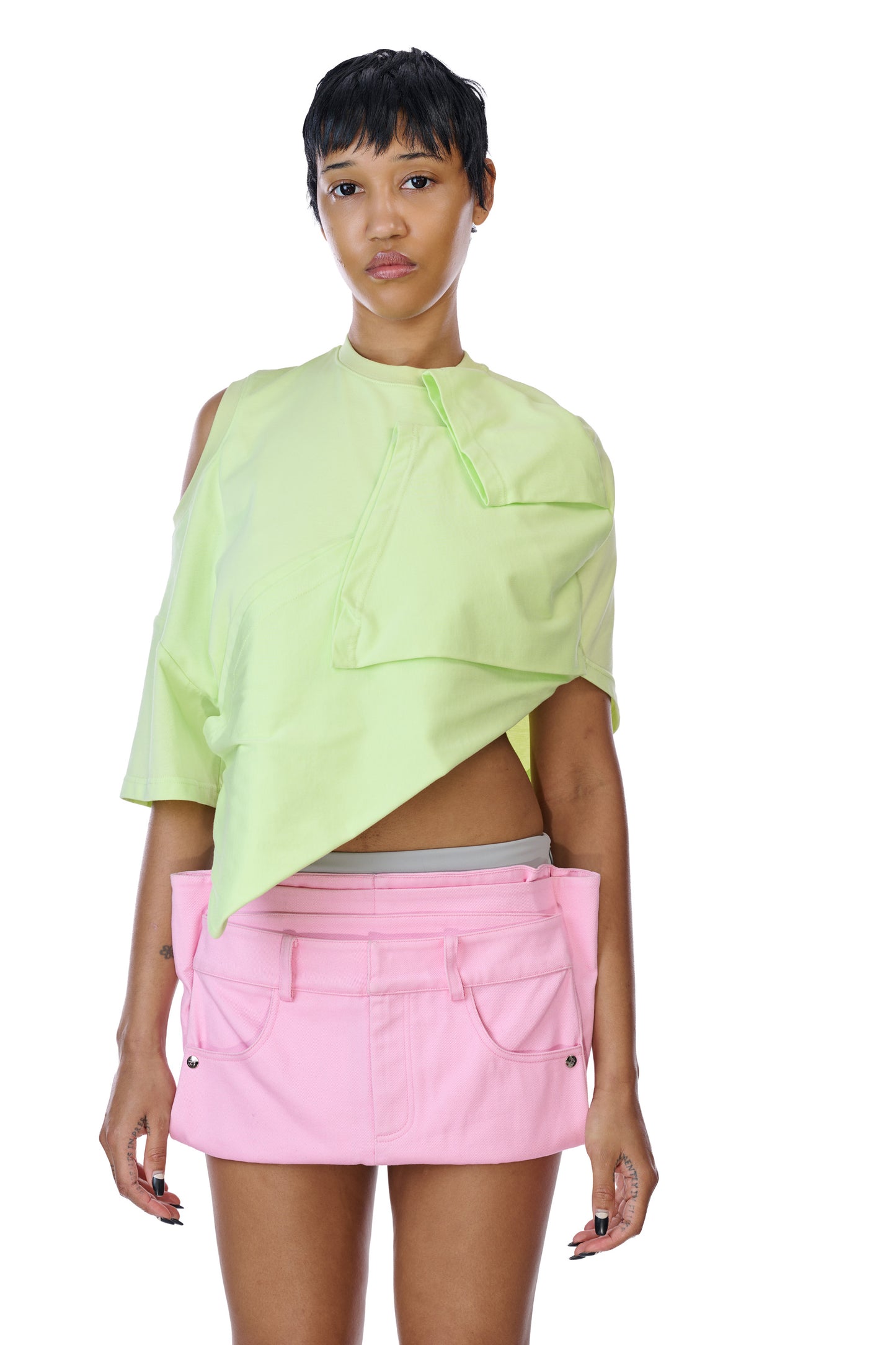 Folded Mini Skirt