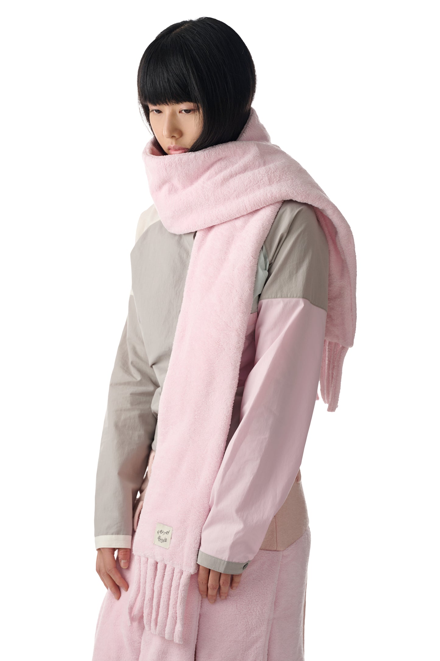 Pink Towel Scarf
