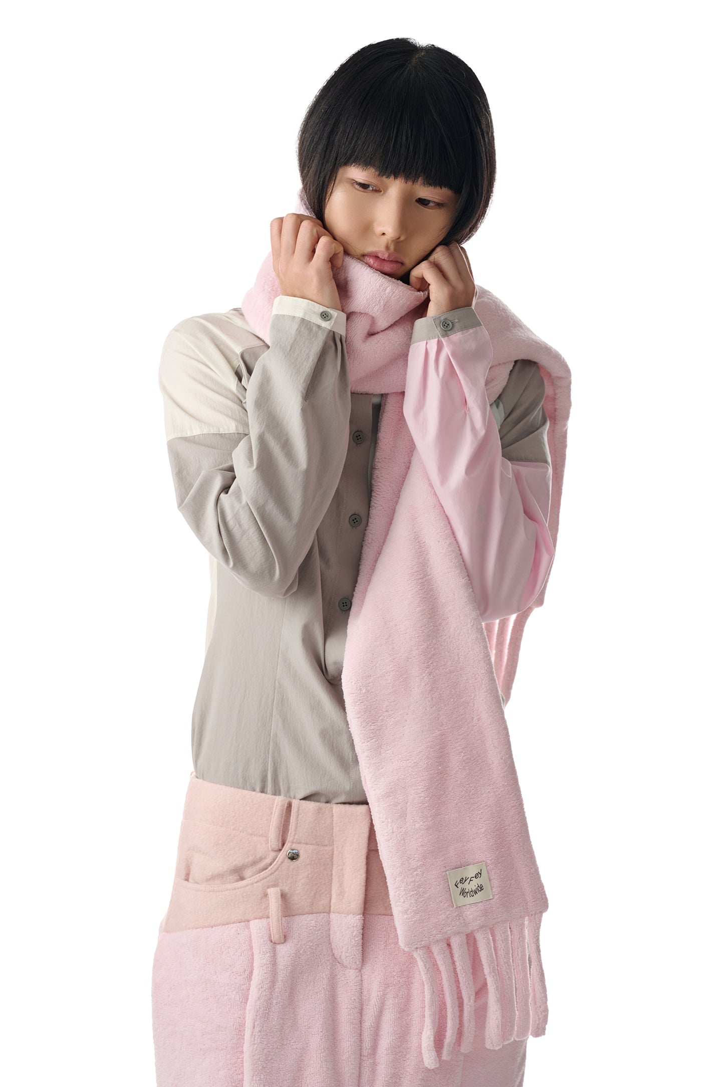 Pink Towel Scarf