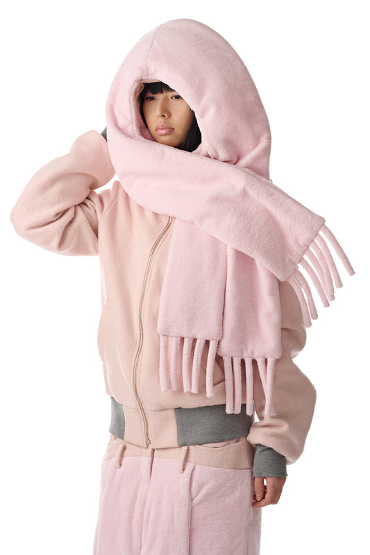 Towel Scarf Hoodie Bomber