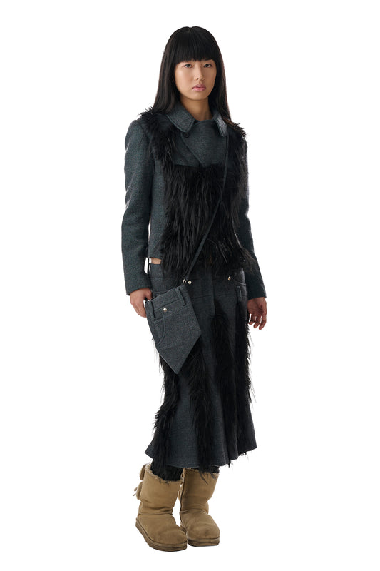 Shadowy Fur Blazer