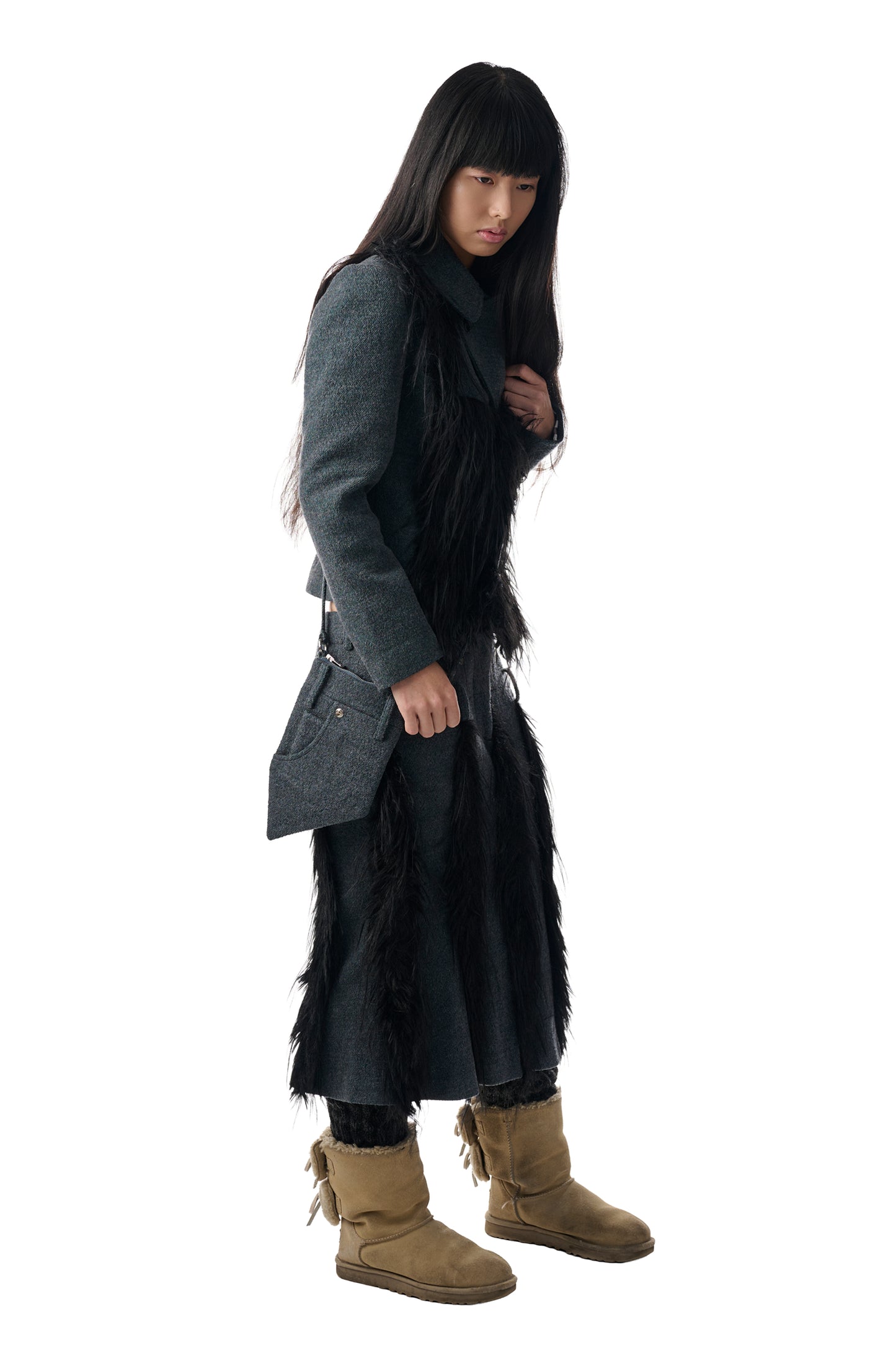 Shadowy Fur Blazer