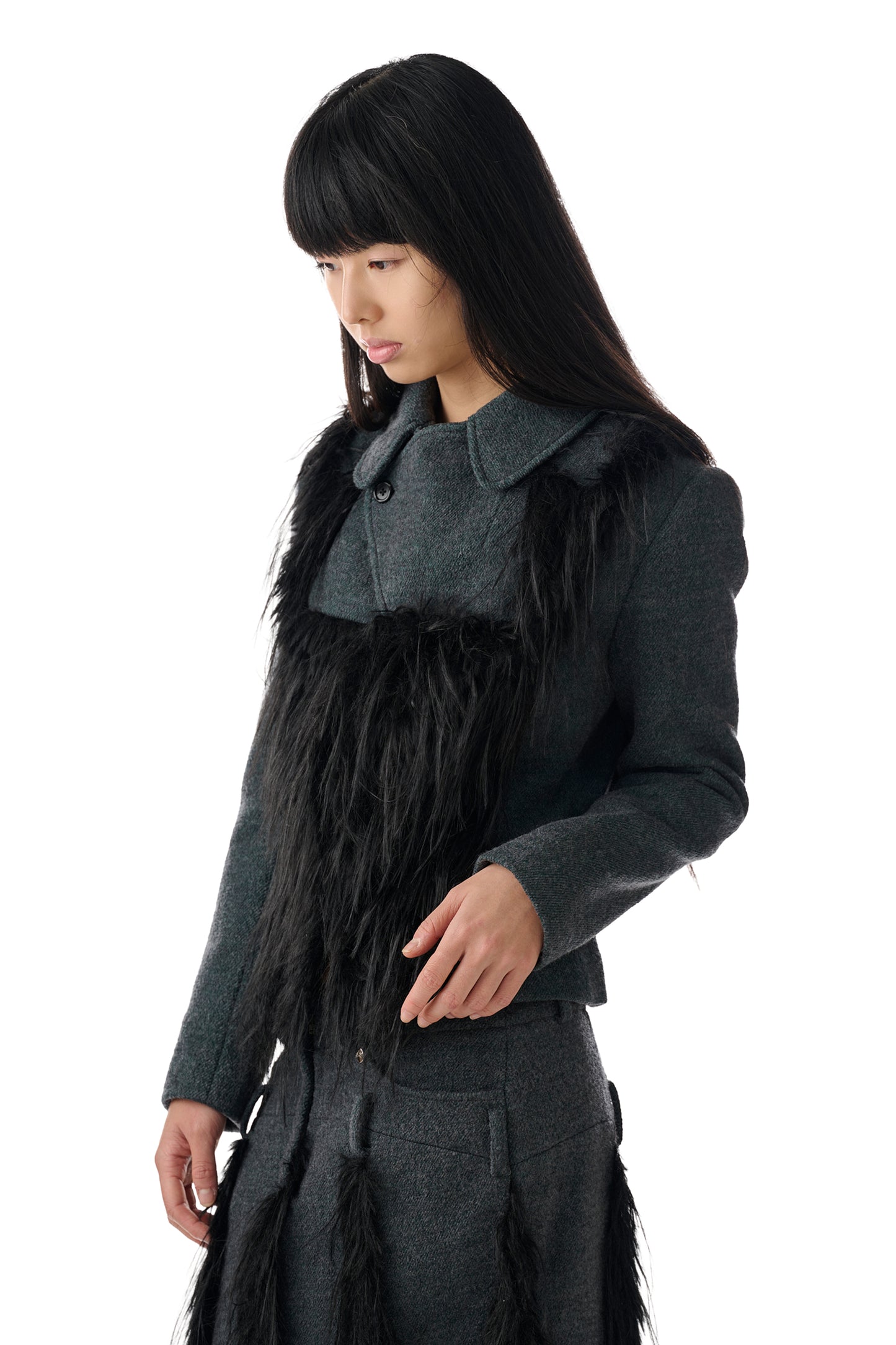 Shadowy Fur Blazer