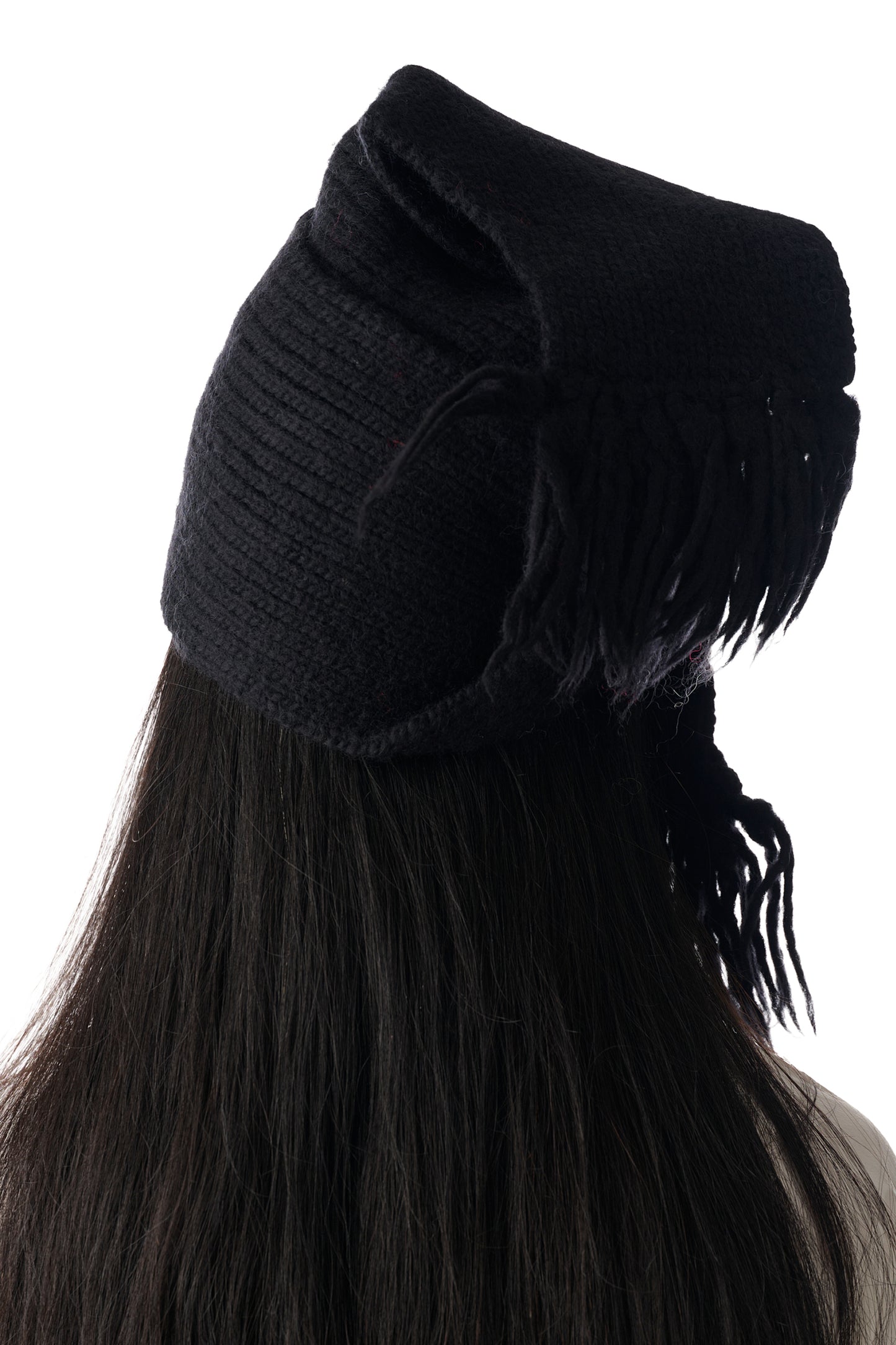 Black Scarf Tall Hat