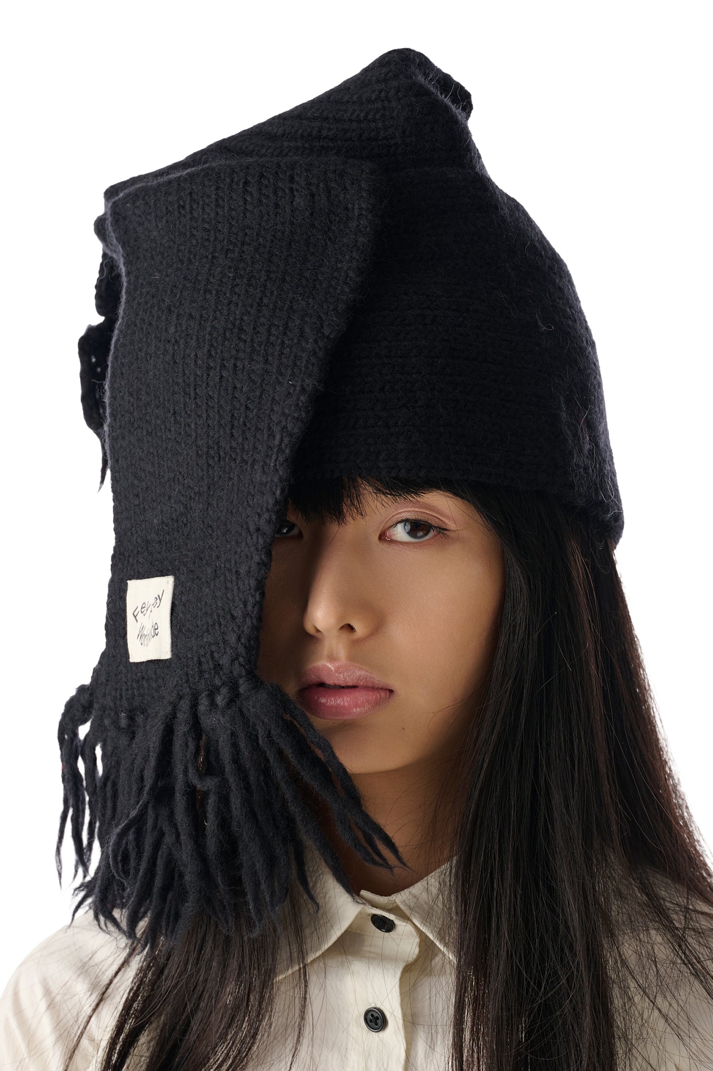 Black Scarf Tall Hat
