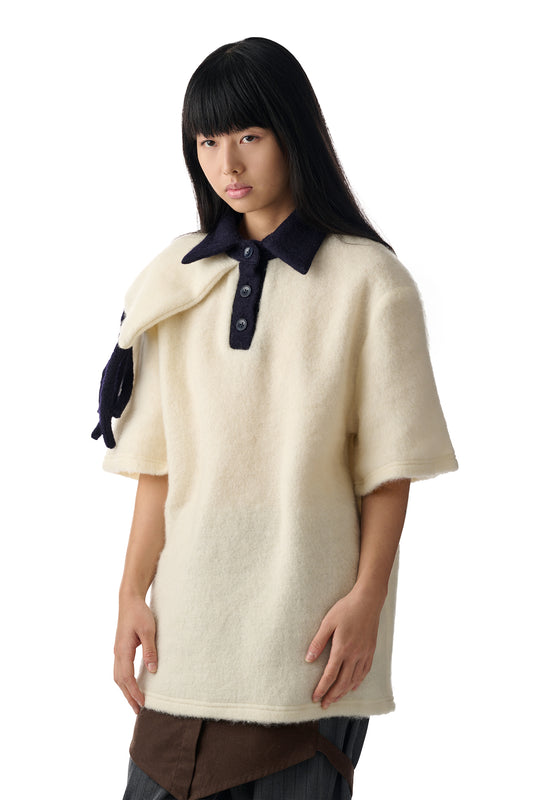 Ivory Scarf Wool Polo